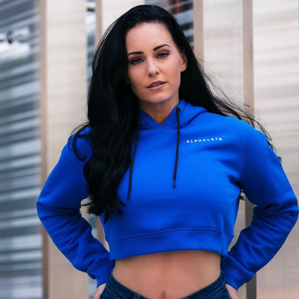 ALPHALETE CROPPED HOODIE SIZE S